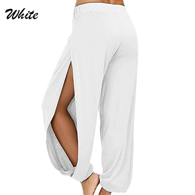 Split Yoga Pants Flowy Plus Size,High Slit Harem Mauritius