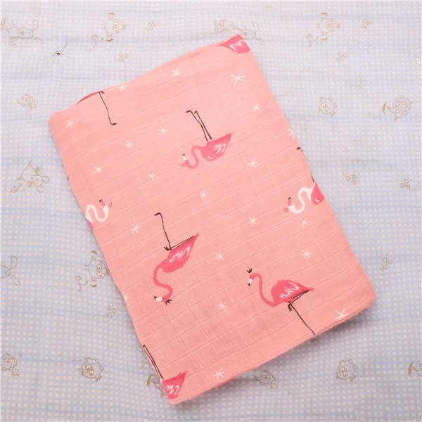 red flamingo12 Хлопок муслиновые одеяла для новорожденных многоразовые пеленание ребенка плед для фотографирования Русалочка Детское покрывало девушки Beeding коврик - Цвет: red flamingo12