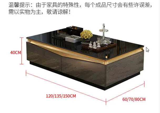 tea table black/white Living Room TV monitor stand mueble stalinite gold stainless steel cabinet +tv table+Coffee centro Table