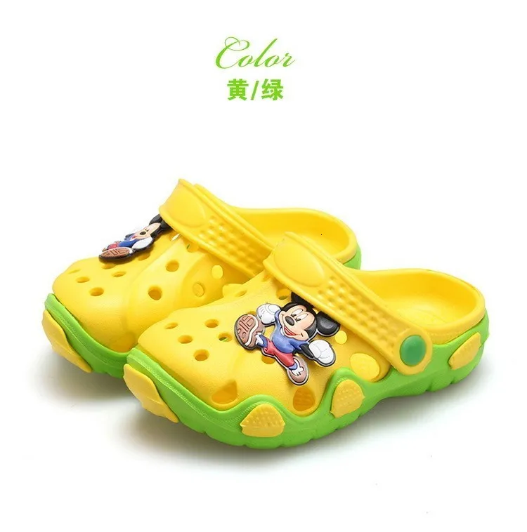 Летняя новая модная детская садовая обувь Детские Мультяшные сандалии детские тапки высокого качества детские садовые сандалии