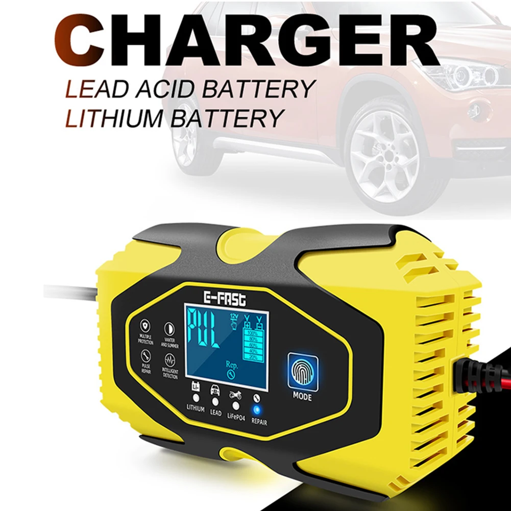 Automatic Charging Car Battery Charger Motorcycle Lithium Power