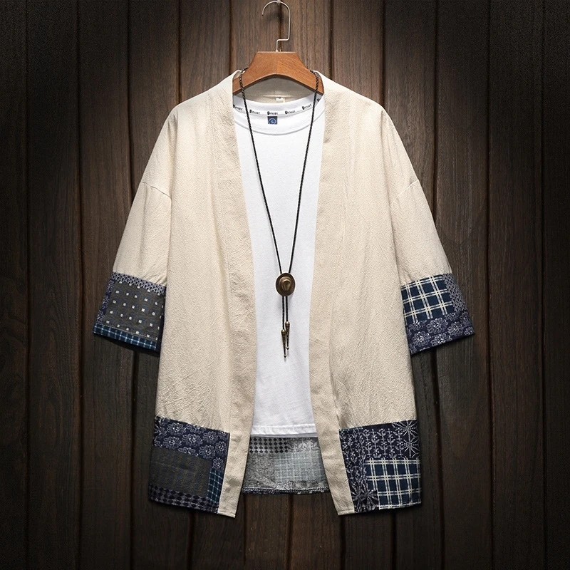 Традиционное японское кимоно мужская одежда японское кимоно мужская куртка мужское кимоно рубашка мужской костюм самурая AA001