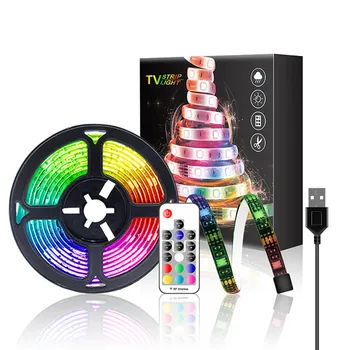 

USB LED Strip Light 17 Keys 5050 RGB Flexible Light DC5V TV Background Light Desktop Screen BackLight LED Strip Light