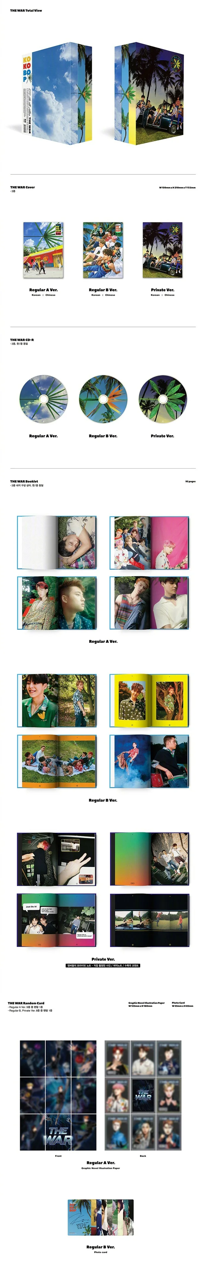 [MYKPOP]~ Официальный~ EXO#4 Ablum: WAR CD, KPOP Fans Коллекция-SA19081803