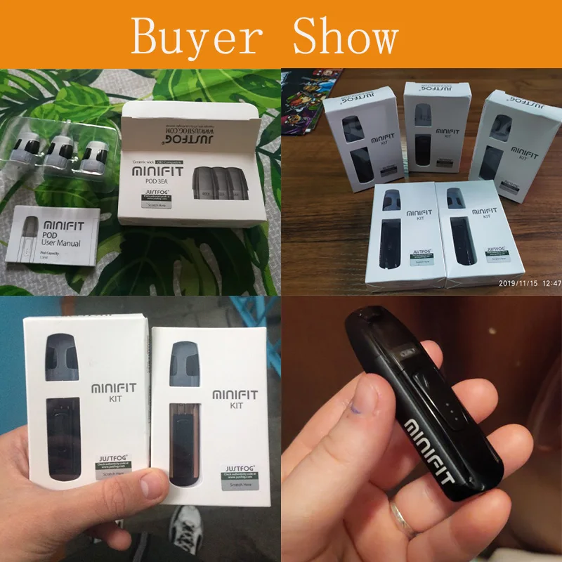 Justfog minifit стартовый набор 370 мАч vape мини стартовый набор и новейший Minifit керамический Pod 1,5 мл емкость Pod электронная сигарета vape комплект