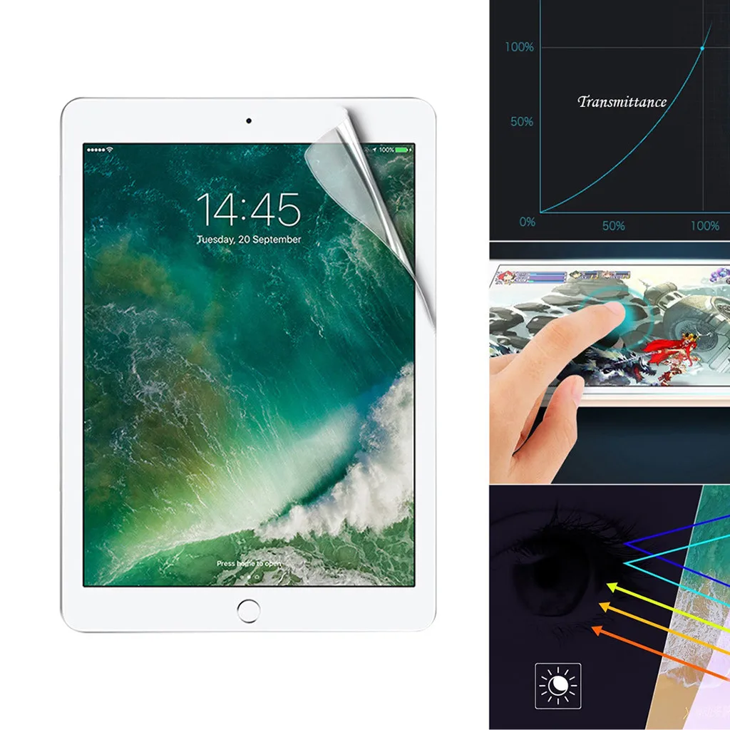 5 шт взрывозащищенный ТПУ полный протектор экрана для iPad 7 10,2 дюймов устойчивый к царапинам Взрывозащищенный протектор экрана