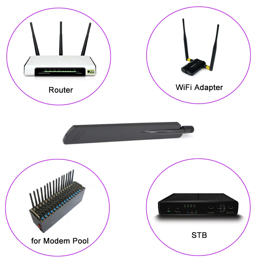 2,4 ГГц 18dBi WiFi антенна с RP-SMA разъемом для беспроводного маршрутизатора WiFi адаптер STB модемный бассейн