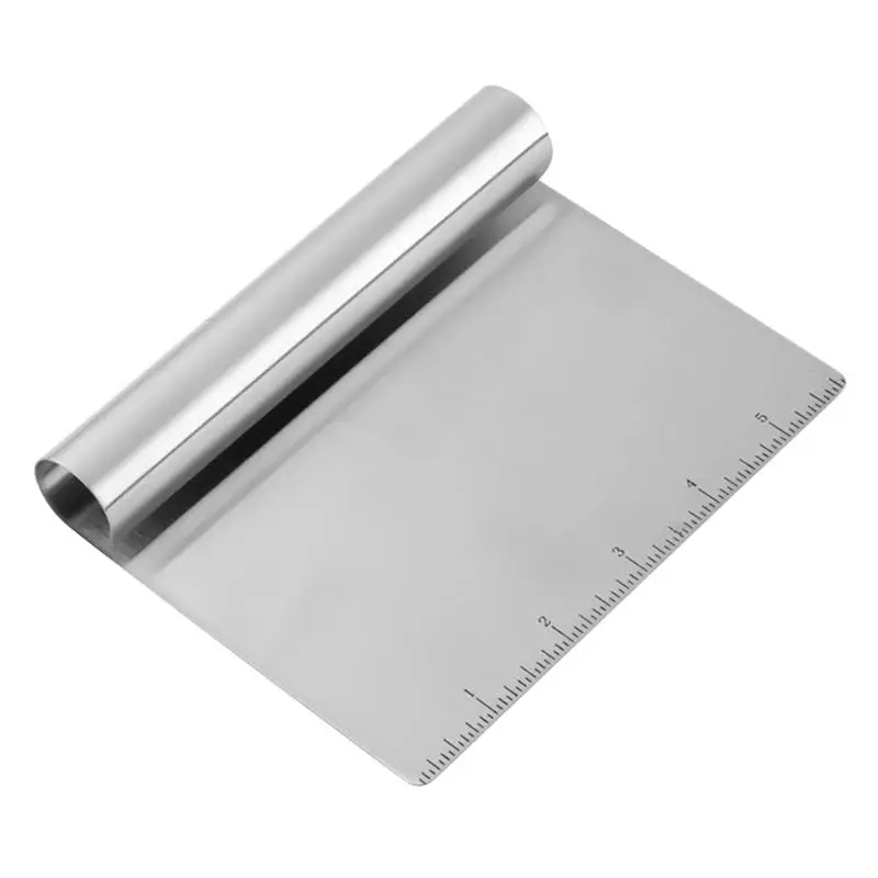 1pc Multi-Purpose Stainless Steel Scraper Chopper Pizza Dough Cutter With Calibration | Дом и сад