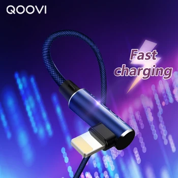 

Short USB Cable 90 Degree Fast Charging 30cm Charge Data Cord Mobile Phone Charger For iPhone 11 Xr Xs 8 7 plus Power Bank Cable