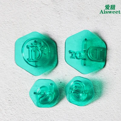 Logo brand plastic cake tool Cookie Press Stamp Embosser Cutter Fondant Mould Cake Baking Molds Tools