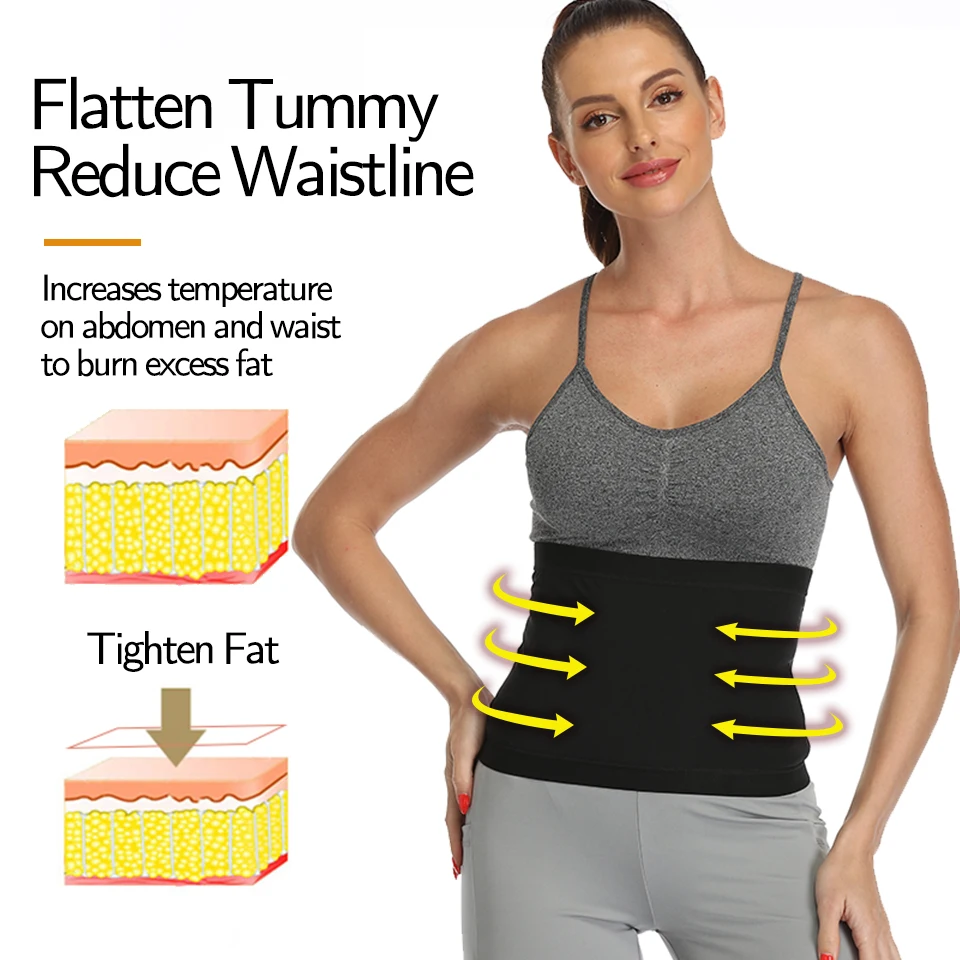 shapewear for dresses Sauna Waist Trimmer Belly Wrap Workout Sport Sweat Band Abdominal Trainer Weight Loss Body Shaper Tummy Control Slimming Belt best shapewear for tummy