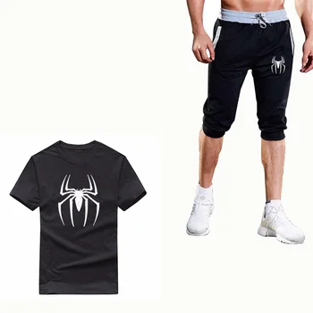 

2020 summer new T-shirt sports suit couple quick-drying casual running clothes summer short-sleeved + seven-point shorts 2 sets