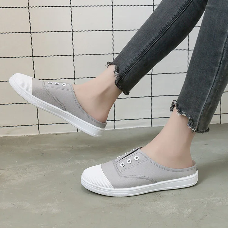 Adult canvas casual shoes woman flats 2019 solid comfortable flat with sneakers women shoes slip-on ladies shoes women sneakers (33)