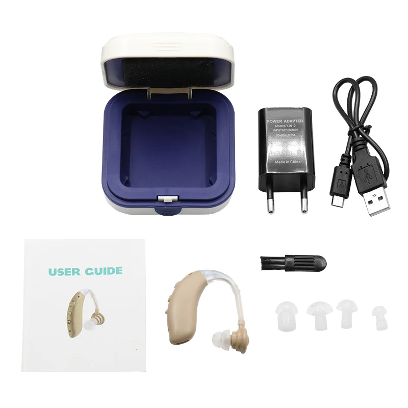 2020 New Bluetooth Rechargeable Mini Digital Hearing Aid Sound Amplifiers Wireless Ear Aids for Elderly Moderate to Severe Loss