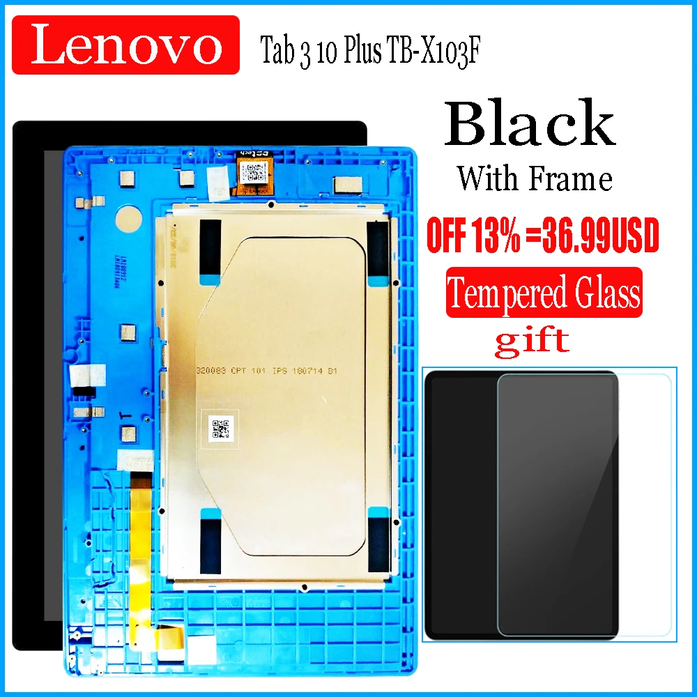 Ceny 10.1 calowy montaż digitizera ekranu dotykowego wyświetlacz LCD dla Lenovo Tab 3 10 Plus TB X103F TB X103 TB X103F TB X103 ekran panelu