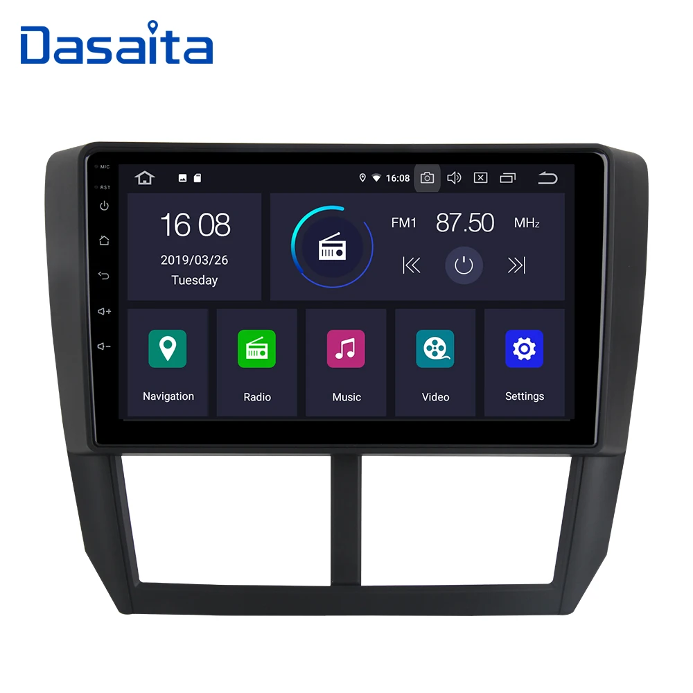 Dasaita 9 &quotАвтомобильный Радио плеер Android 0 GPS навигатор 1 din автомобиль для Subaru Forester