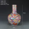 Yongzheng in Qing Dynasty Enamel Flower blossoms Big vases  Antique Celestial Vase 6