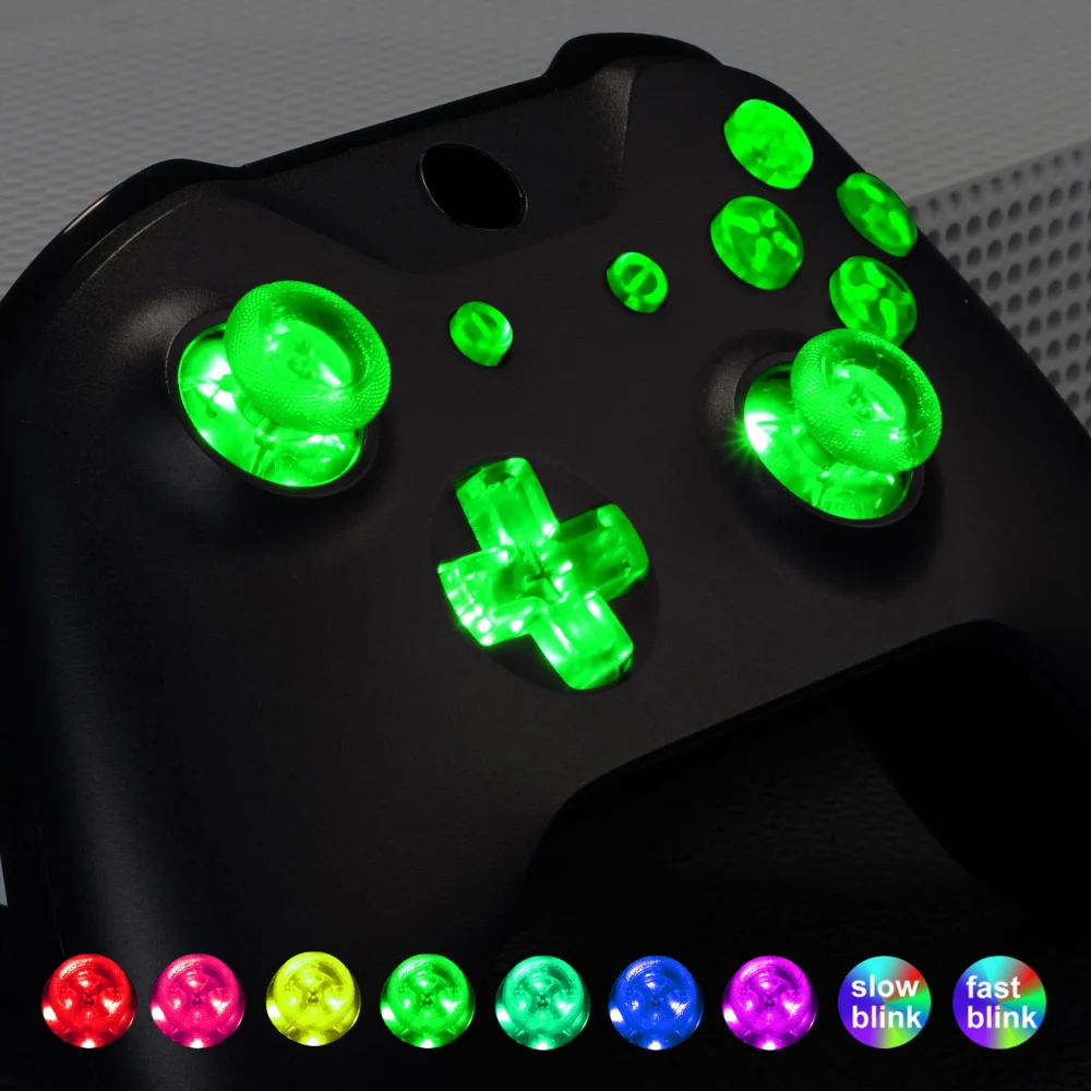 

Multi-Colors Luminated D-pad Thumbstick Start Back ABXY Button (DTF) LED Kit for Xbox One Standard, Xbox One S X Controller