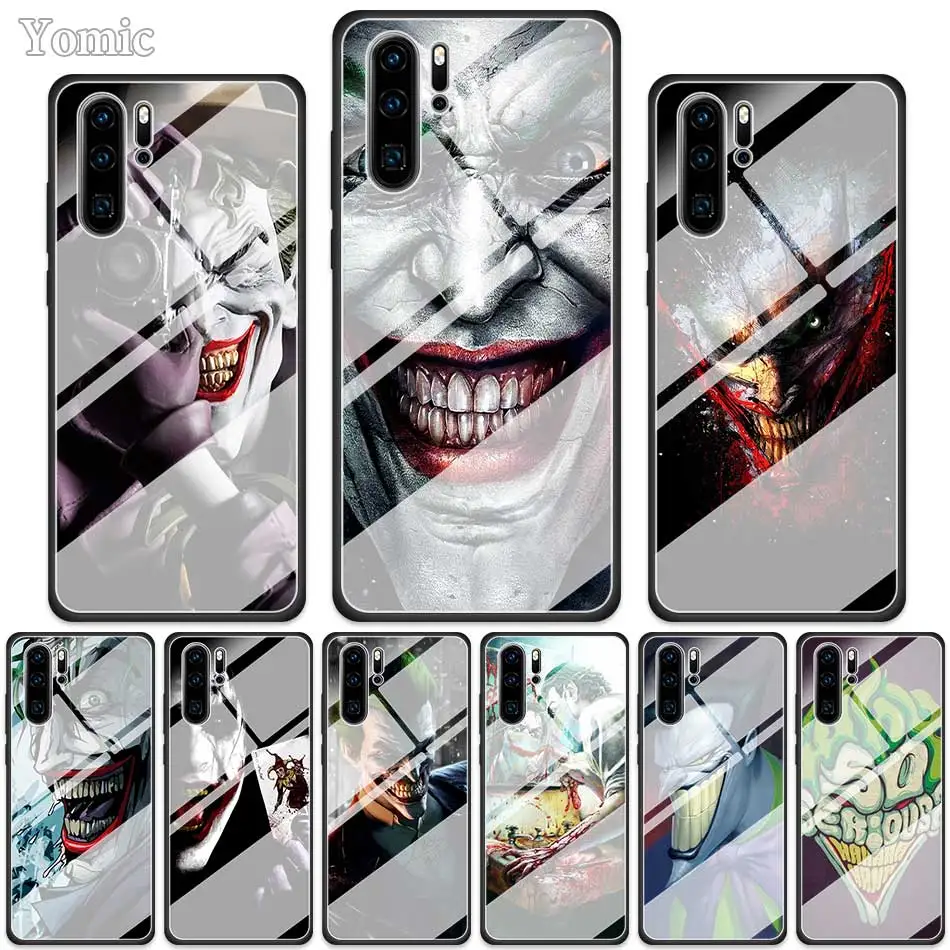 

Batman Dark Knight Joker Tempered Glass Cases for Huawei P30 Pro P10 P20 P30 Lite Mate 10 20 Lite Honor 20 Pro 8X Cover