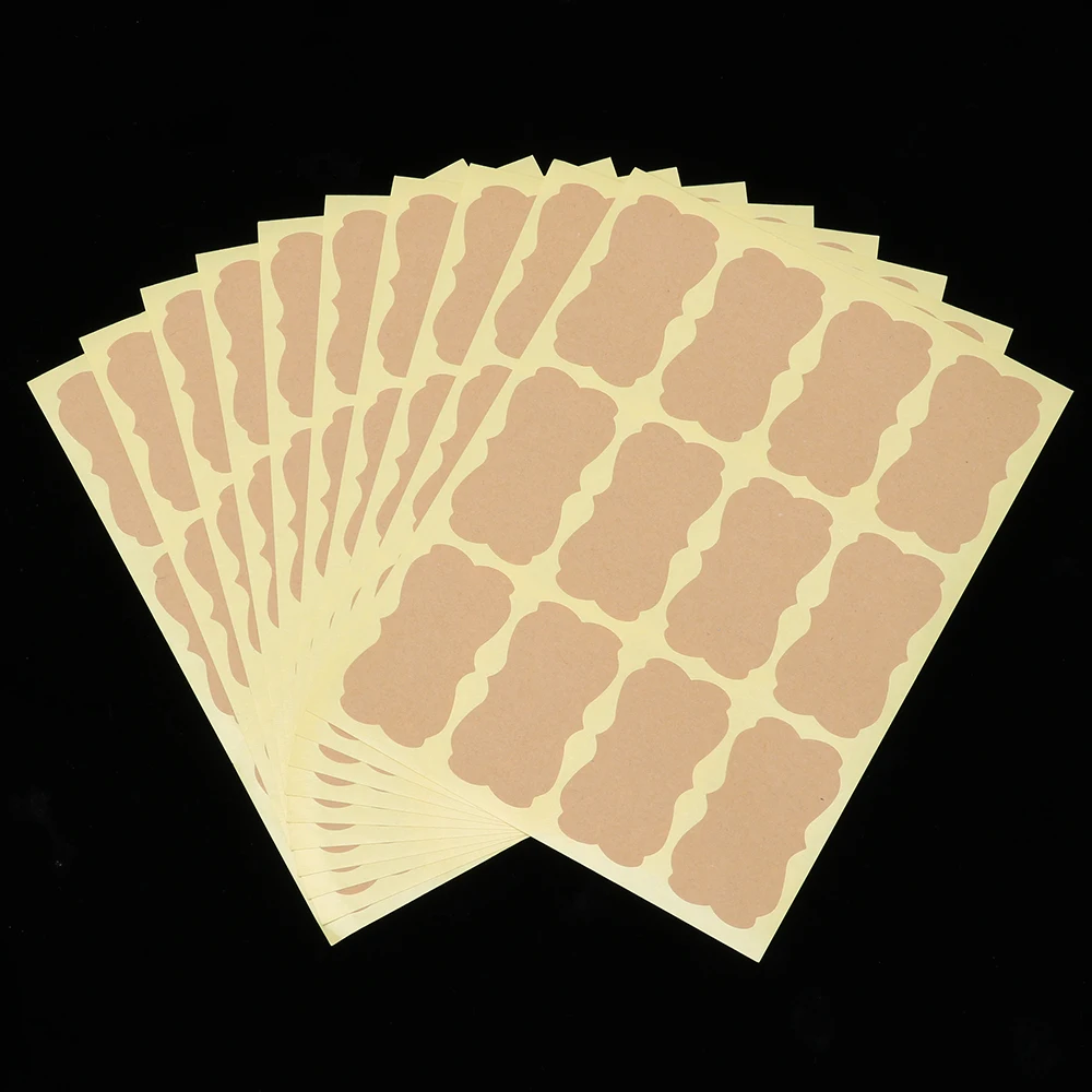 Decoration Creative Kraft Paper Labels Stickers Packaging Seals Blank Sticky