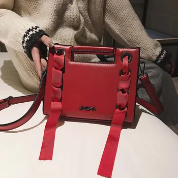 

Luxury PU Leather Handbags For Women 2019 Fashion Quality Designer Ribbon Tote bag Crossbody Shoulder Messenger Bags