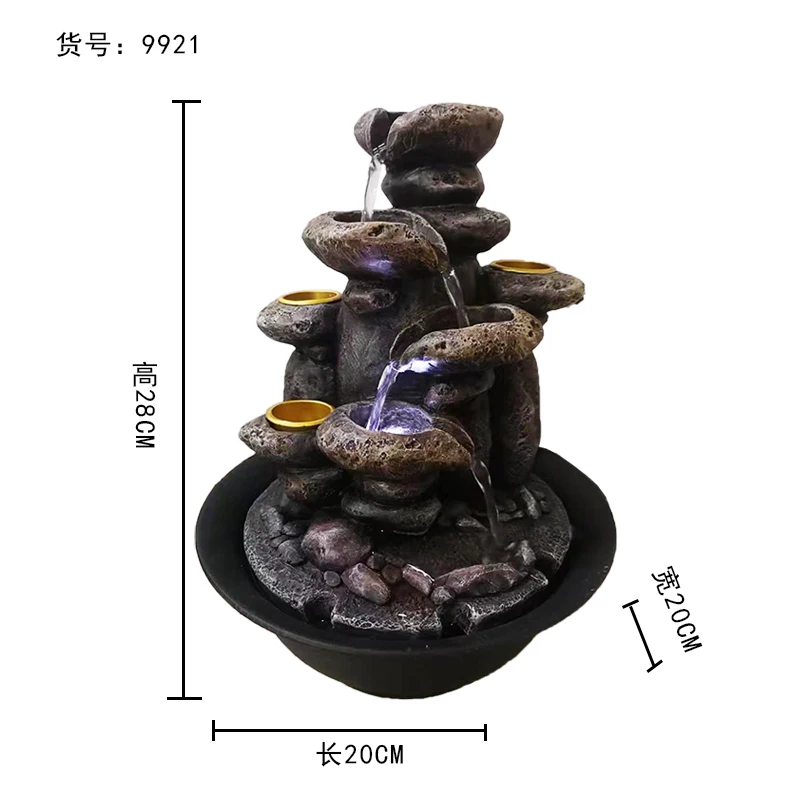 Fuentes decorativas de resina para interior, artesanía de escritorio,  decoración del hogar, figuritas de rocalla, fuente de agua Feng Shui,  novedad de 2020 - AliExpress