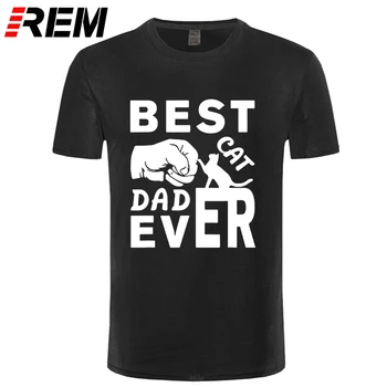 

Funny Best Cat Dad Ever Paw Graphic T-Shirt Mens Summer Style Fashion Short Sleeves Oversized Streetwear T Shirts