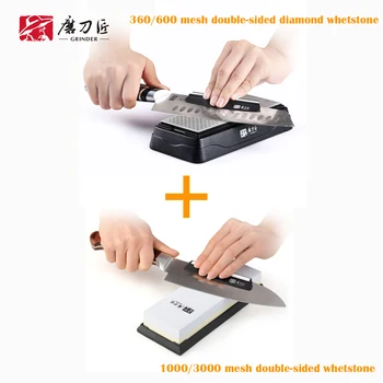 

360/600 mesh diamond sharpening whetstone and 1000/3000 high mesh whetstone sharpener combination set-TG0831+TG6310