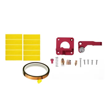 

Heating Block Cotton 10PCS Adhesive Tape & MK8 Extruder Aluminum Alloy Block Extruder Set 1.75mm Filament