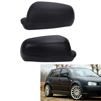 

For VW Passat B5 Bora Golf 4 for all MK4 VW vehicles (without turn signals) Car Mirror Shell Rearview mirror Cover Matte black