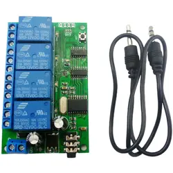 ABHU-AD22B04 4 CH DTMF MT8870 аудио декодер умный дом релейный контроллер голосовой Телефон