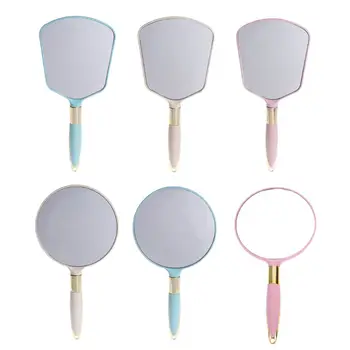 

Cute Retro Plastic Hand Held Vintage Makeup Mirror Vanity Rectangle Decorator
