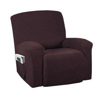 

4 Pieces Stretch Anti Slip Daily Furniture Protection Washable Soft Slipcover Home Decor Solid Easy Clean Recliner Chair Cover