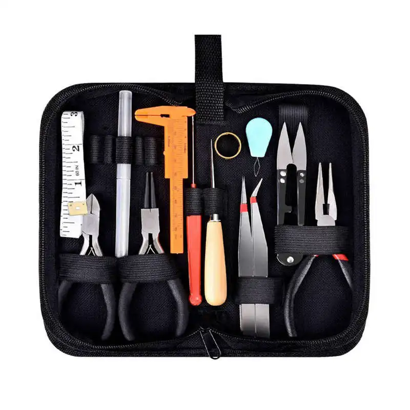 

ELEG-19Pcs Jewelry Making Tools Kit with Zipper Storage Case for Jewelry Crafting and Jewelry Repair