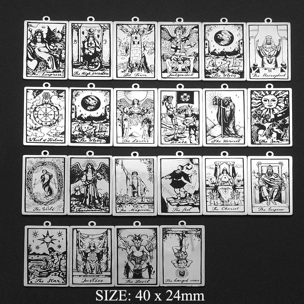 COGCHARGER Lot De 22 Cartes De Tarot De Chat - Breloques à Faire Soi