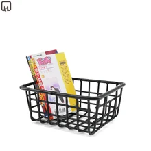 1:6 мини-модель куклы дом Красивая и практичная рама из кованого железа корзина для хранения 63088