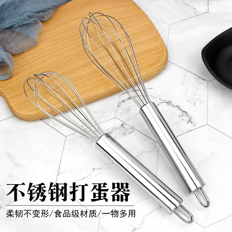 Bakery Cake Tools Manual Eggbeater Egg-whisk Stainless Steel Family Kitchen Hand Cream Stirrer
