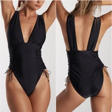 Сдельный Купальник слитный для женщин, длинные ноги, сексуальный купальник женский, глубокий v-образный вырез, монокини, ремень, регулируемое боди, стринги, пуш-ап, пляжная одежда, купальный костюм, купальники