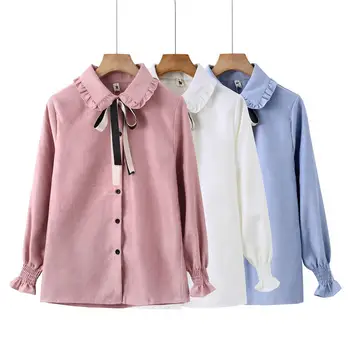 

Fashion Blouse Women Solid Casual Pink Shirt Blouse Women Clothing Loose Harajuku White Ladies Office Tops Shirt Blusas Q2227