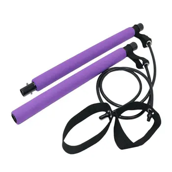 

Pilates Bar Rod Resistance Bands Elastic Bands Workout 2 Colors Multifunctional Yoga Rally Rod For Fitness Gym Equipment