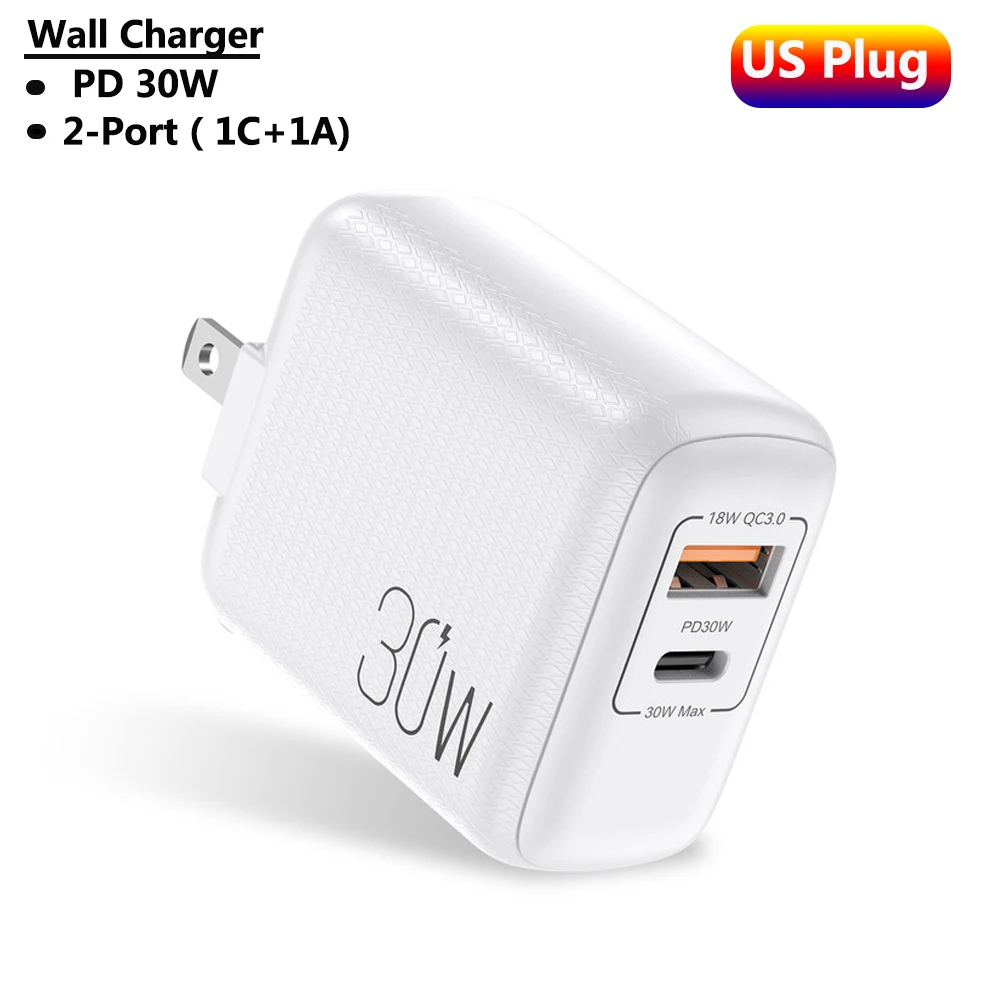 best 65w usb c charger USB Type-C Fast Charger PD 30w PPS 25W QC3.0 For Macbook Ipad Samsung S21 Iphone 12 Xiaomi Mobile Phone  Quick Charging Adapter powerbank quick charge 3.0 Chargers