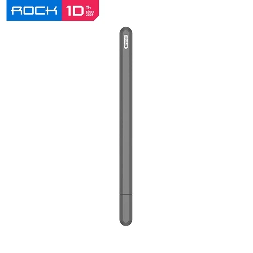 Мягкий силиконовый чехол ROCK для Apple Pencil 2, защитный чехол для iPad, планшета, стилус, защитный чехол для Apple Pen 2nd - Цвета: Grey