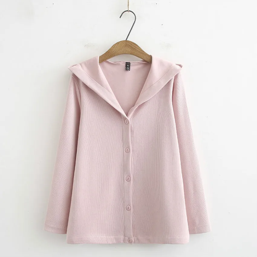 

2020 cheap stuff fall new Korean fashion cardigan sweater plus size sweaters Office Lady Solid Single Breasted Turn-down Collar