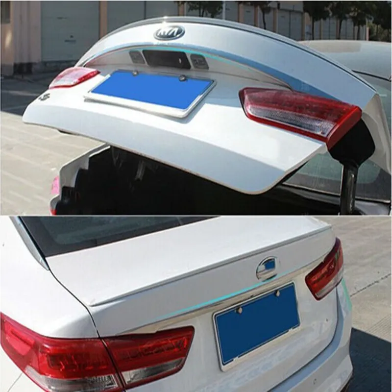 AJUSTE PARA KIA OPTIMA K5 хромированная Задняя Крышка багажника pinta TRASERA de MOLDEO AJUSTE de LA CUBIERTA BOOT pinta манго BISEL