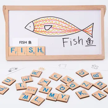 

1Set Early Education Learning Toy Tools Multi-functional Wooden Writing Drawing Board Blackboard for Kids Children Birthday Gift