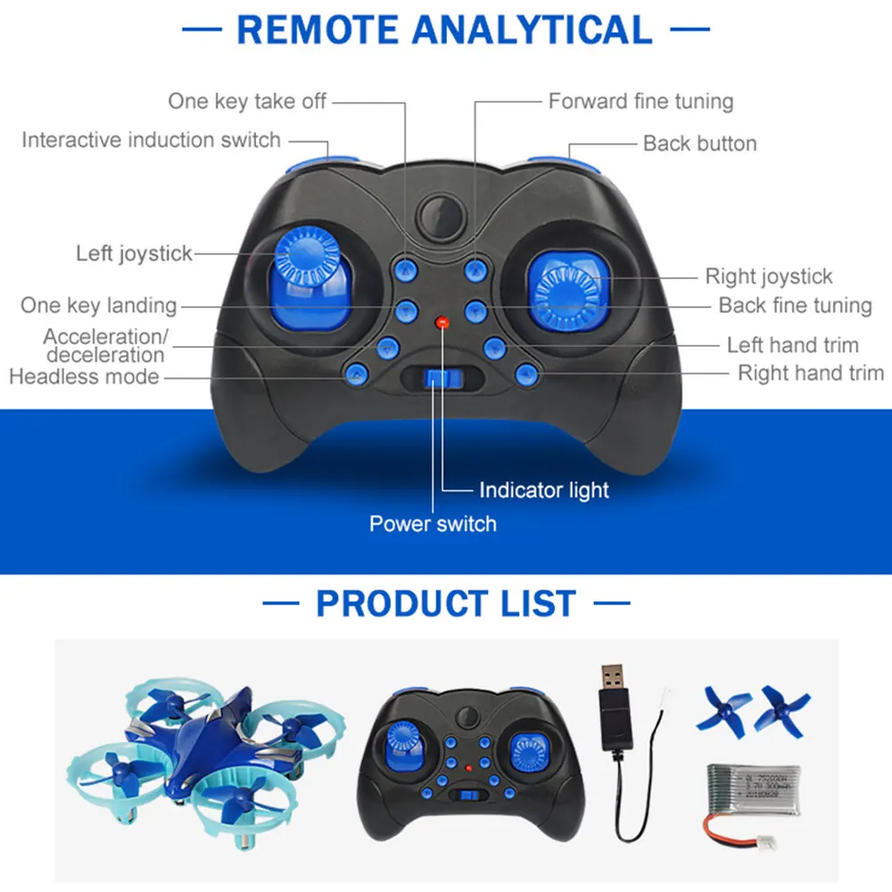 Мини Romate Управление Квадрокоптер 2,4 г 4CH 6-осевой Скорость 3D флип Безголовый режим Радиоуправляемый Дрон игрушка подарок удержания высоты мульти Батарея