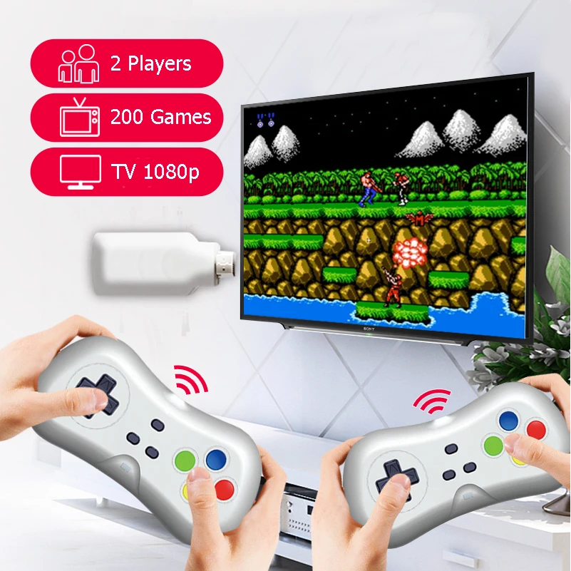 

New Arrival Wireless Super Mini Built-in 638 Games in 1 Video Console with Gamepads for 8 bit Retro Game TV Video HDMI output