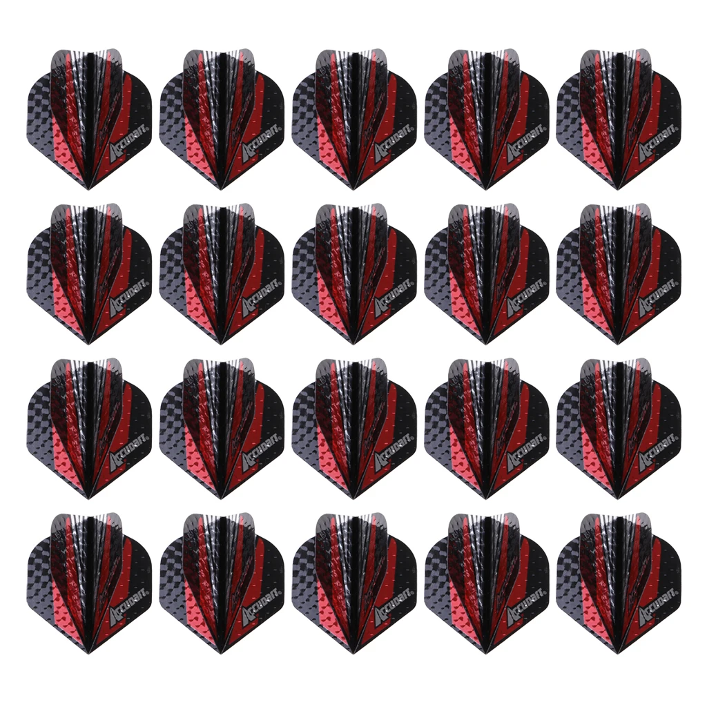 20pcs Dart Flights Standard Geometric Patterns Darts Flights Protectors Darts Accessories Kit