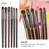 OVW Cosmetic 2/6 pcs Goat Hair Makeup Eye Shadow Brush Set Tool Ultra Soft trucchi pennelli Tapered Blender Diffuse Kit Crease ► Photo 2/6