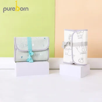 

Pureborn Baby Storage Organizer Crib Waterproof Hanging Storage Bag Cadd for Baby Essentials Cartoon Bedding Set Diaper Storage